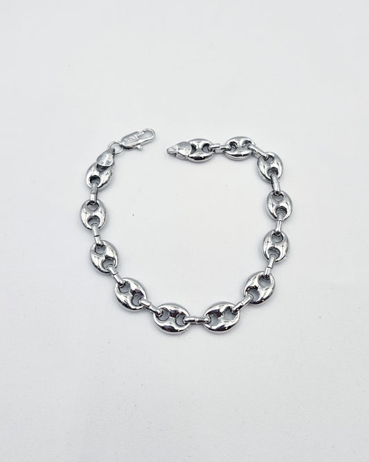 DA 486  SILVER BRACELET ( 8 INCHES)