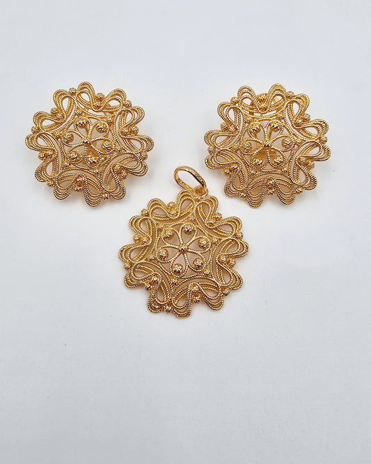 DA 671 EARRING AND PENDANT